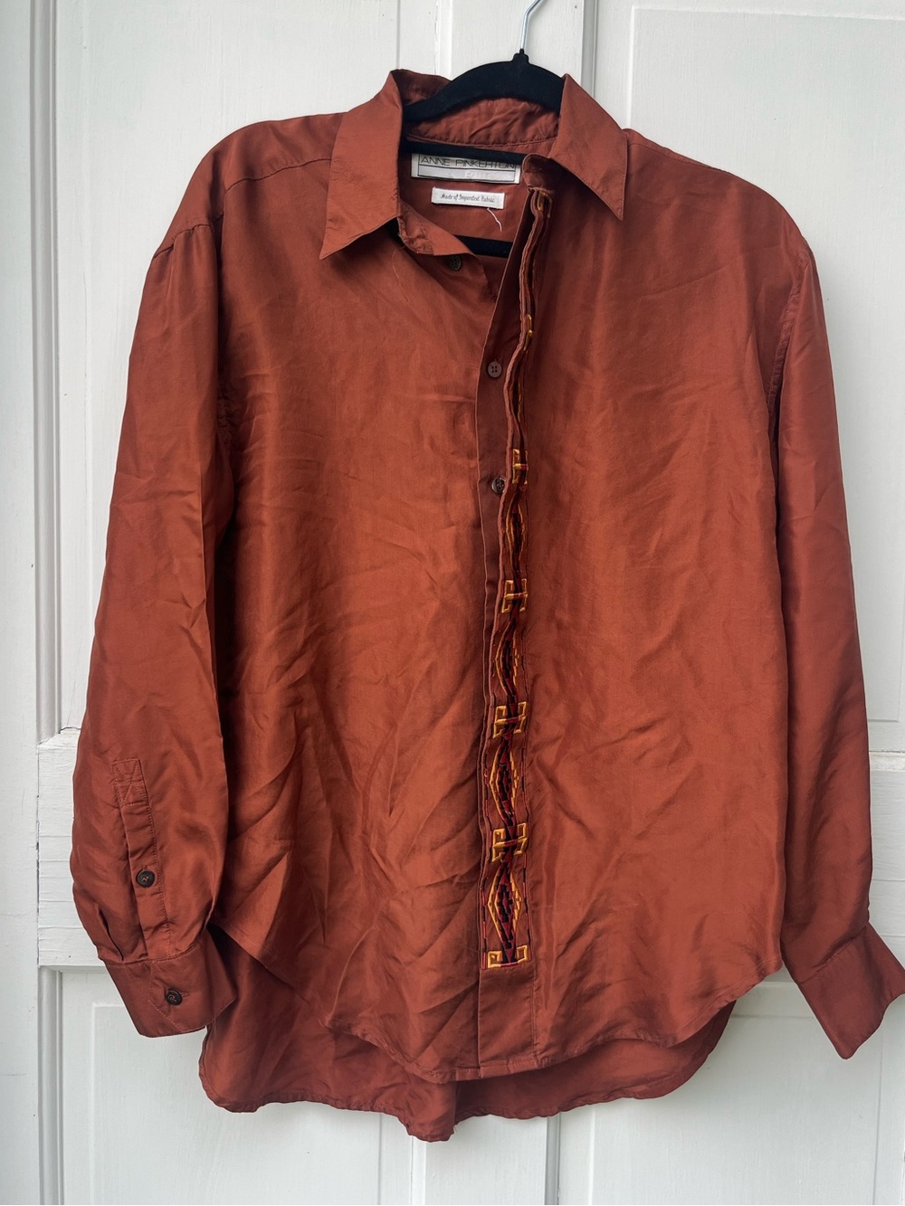 Vintage silk western button up